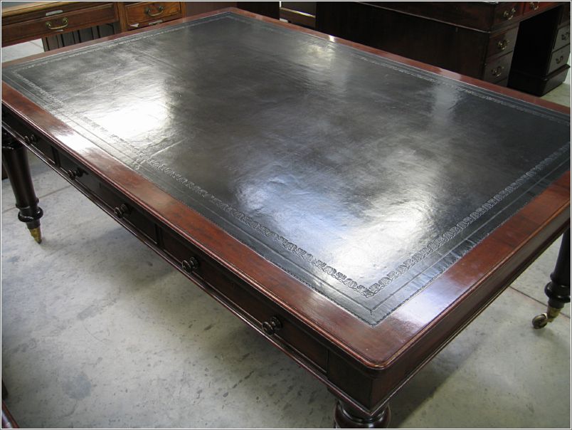 3009 View of Holland and Sons Table in Antiquedesks.net warehouse (2)